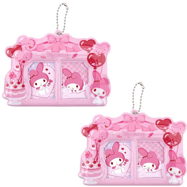 산리오 증명사진 홀더 키링, 마이멜로디, 2개