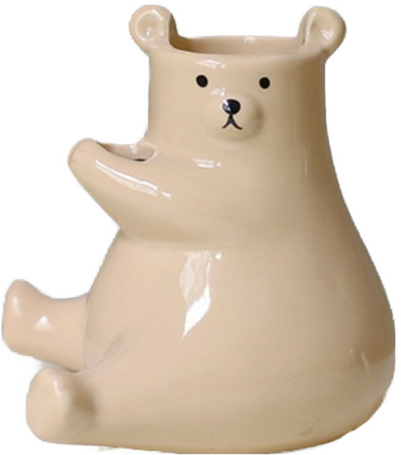 선빛 인테리어 감성 베어니 세라믹 화병, 베이지