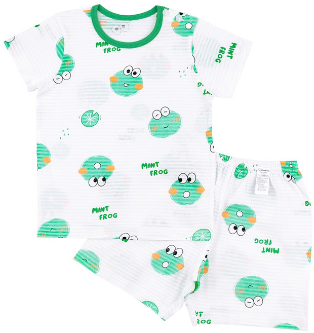 메이키즈 도트개구리 변화지 5부 실내복 상하의 세트