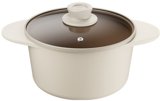 Tefal 特福 電磁爐 陶瓷 鑄鐵 ICON 雙耳鍋, 1個, 燕麥奶