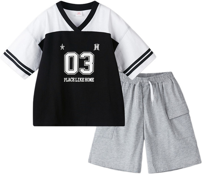 마리앤모리 아동용 플레이스 배색 상하의 세트