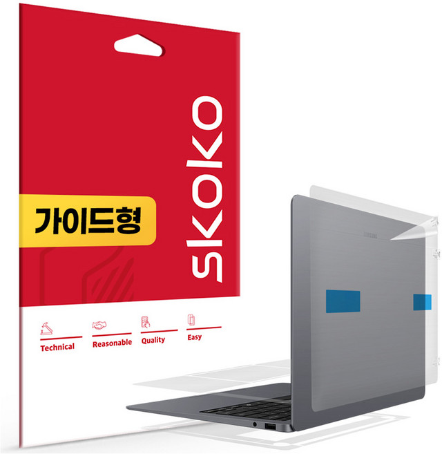 스코코 갤럭시북6 프로 14 NT940XJG 무광 전신 외부보호필름 3p 세트, 1세트