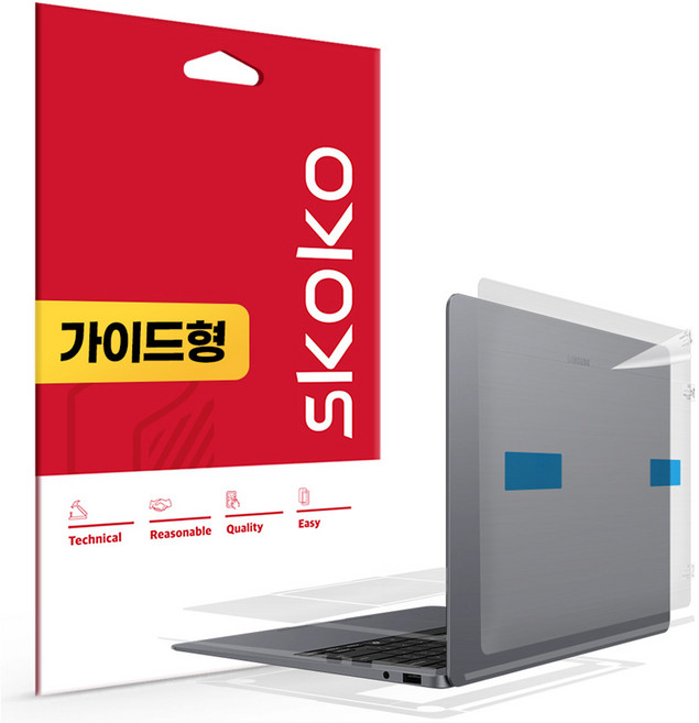 스코코 갤럭시북6 프로 16 NT960XJG 무광 전신 외부보호필름 3p 세트, 1세트