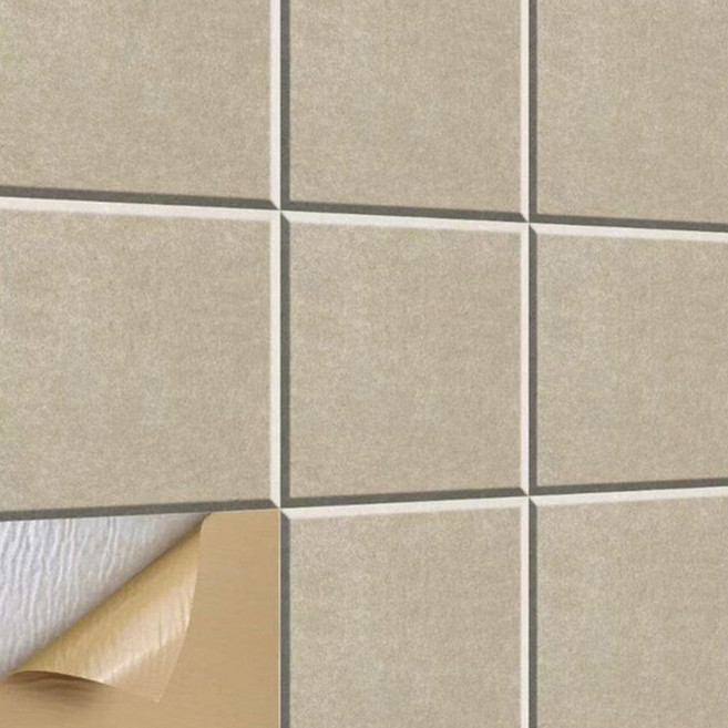 스마일깨비 깔끔한 사각형 펠트보드 접착 타일스티커 30cm x 30cm x 9mm 12p, 다크카멜, 4개