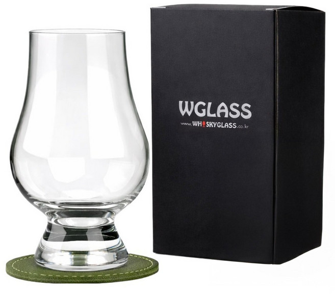 글렌캐런 글래스 std + 마텐더 가죽코스터 올리브그린 세트, 1세트