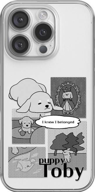 핫티몰 퍼피 토비 이야기 투명 휴대폰 케이스