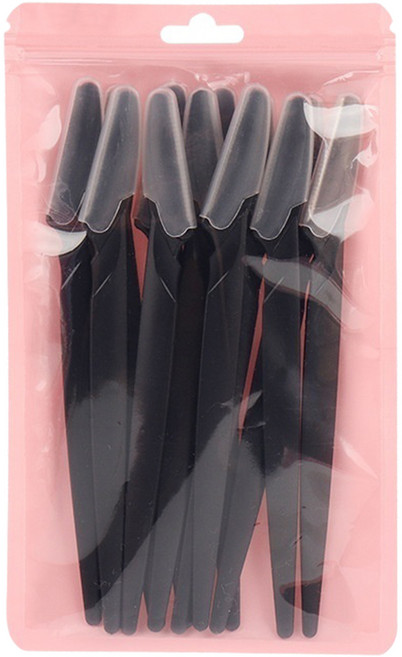 아리나라 직선 손잡이 눈썹정리칼 12p, 1개, 블랙