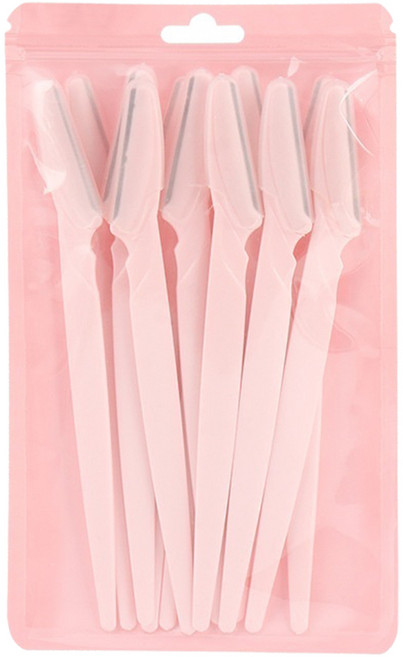 아리나라 직선 손잡이 눈썹정리칼 12p, 1개, 연한 핑크