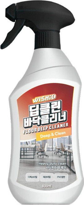 위시오 데코타일 PVC 찌든때 오염 박리 제거 딥클린 바닥클리너, 1개, 800ml