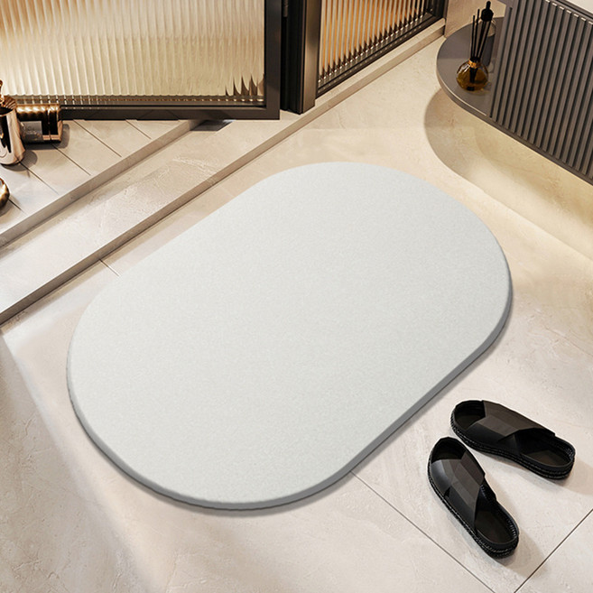 세븐와이즈 2세대 황금 두께 규조토 미끄럼방지 매트 스타일8, 화이트, 1개