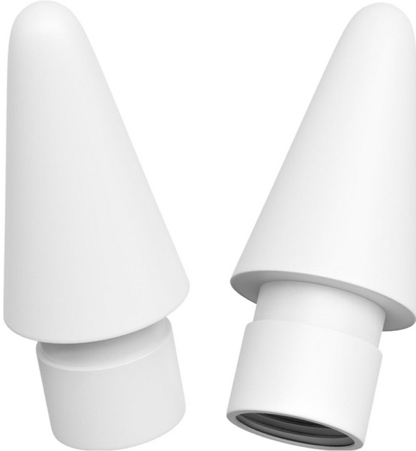 더블유케이스 애플펜슬 1세대 / 2세대 호환 HB 펜촉, 화이트, 2개