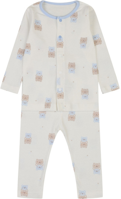 압소바 유아용 곰둘 슬림 내의 상하의 세트