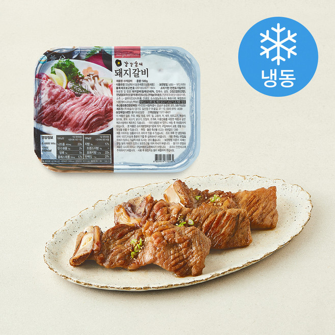 강강술래 돼지갈비 (냉동), 500g, 1개
