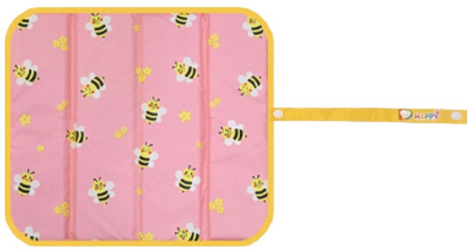 더해피 휴대용 접이식 등산 방석 2p, 30 꿀벌 핑크