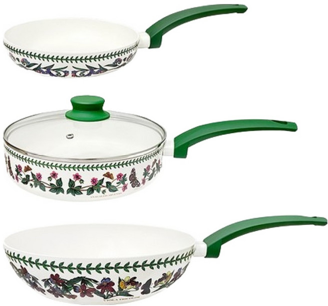 포트메리온 인덕션 보타닉가든 프리미엄 프라이팬 세트 3개, 혼합색상, 프라이팬 20cm + 소테팬 24cm + 웍 28cm, 1세트