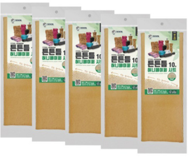 튼튼틈 종이 뽁뽁이 벌집 포장지 38 x 30 cm TTTPSS-3830BRW 10p, 브라운, 5개