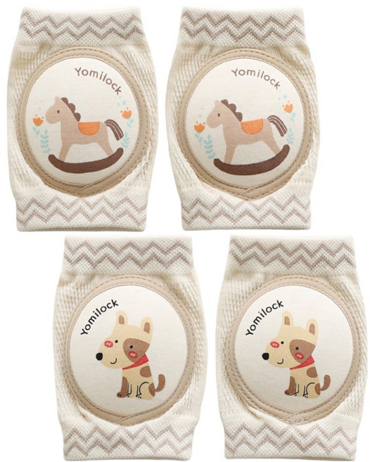 요미락 유아용 오가닉 무릎보호대 양쪽착용 세트, 포네 + 코코, 1세트