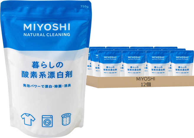 MIYOSHI 氧系多功能漂白粉, 750g, 12個