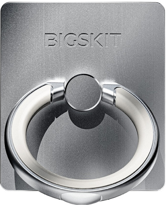 빅스킷 접착식 그립 스마트 핑거 링 핸드폰 거치대, 화이트, 1개