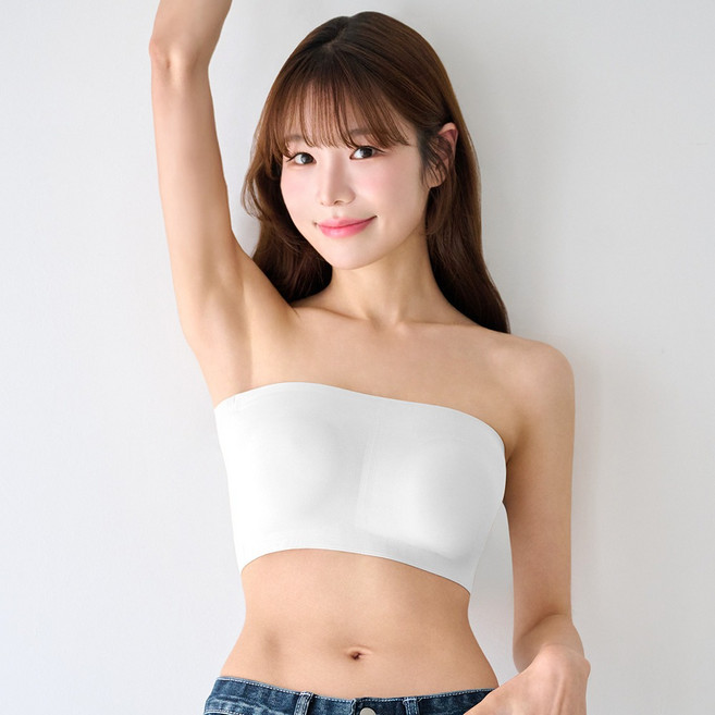 이너리즘 흘러내림 방지 논슬립 실리콘 오프숄더 심리스 튜브탑 브라 TBT 2p