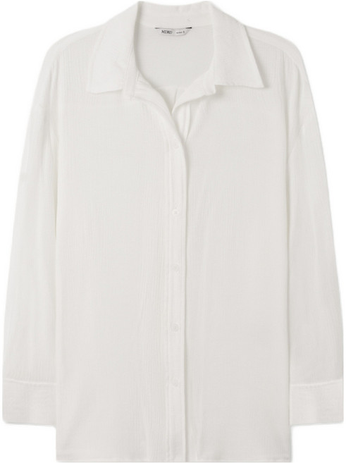 미쏘 여성용 오픈카라 오버핏 셔츠