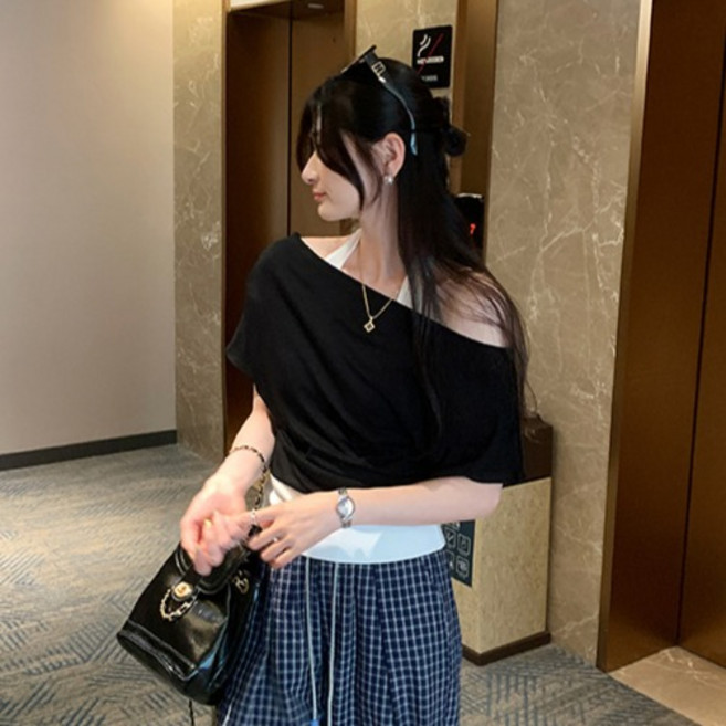 어썸풀 여성용 소엔마이 홀터넥 가짜 투피스 A26SMTPS022021