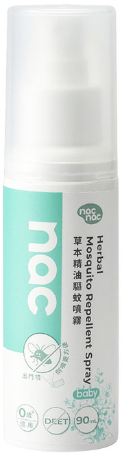 nac nac 草本精油驅蚊噴霧, 1個, 90ml