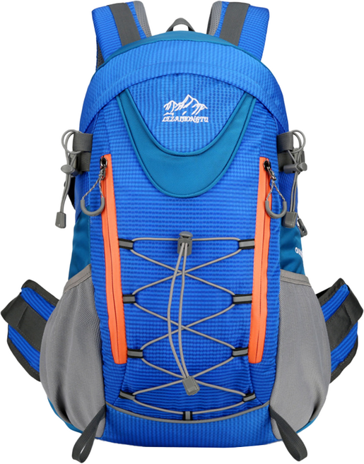 LEZAIJIONGTU 防水透氣牛津布戶外露營登山雙肩背包, 寶藍色