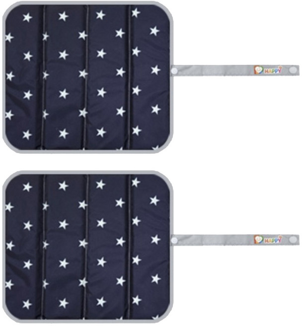 더해피 휴대용 접이식 등산 방석 2p, 17 별 네이비