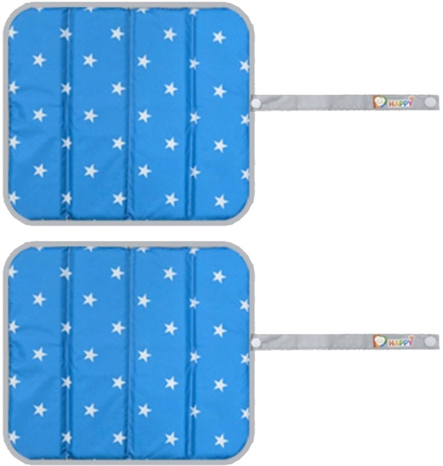 더해피 휴대용 접이식 등산 방석 2p, 20 별 아쿠아블루