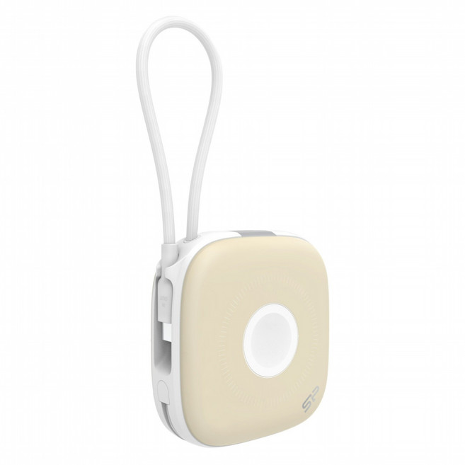 Silicon Power 廣穎電通 自帶線磁吸無線充行動電源 MP10 10000mAh 20W快充, 暖沙米, SP10KMAPBKMP101M