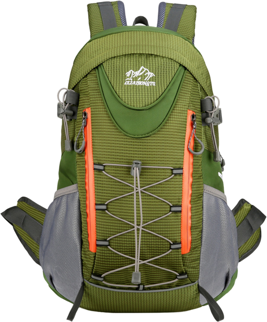 LEZAIJIONGTU 防水透氣牛津布戶外露營登山雙肩背包, 綠色