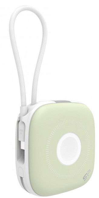 Silicon Power 廣穎電通 自帶線磁吸無線充行動電源 MP10 10000mAh 20W快充, 森林綠, SP10KMAPBKMP101N