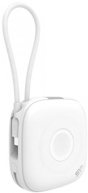 Silicon Power 廣穎電通 自帶線磁吸無線充行動電源 MP10 10000mAh 20W快充, 純淨白, SP10KMAPBKMP101W