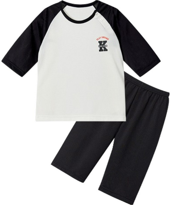 유니프랜드 아동용 케이 쿨메쉬 7부내의 상하 세트