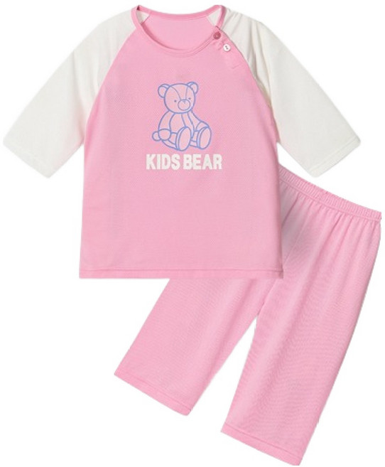 유니프랜드 아동용 플럼베어 쿨메쉬 7부내의 상하 세트