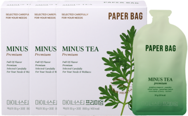 페이퍼백 프리미엄 마이너스 티 20p, 30g, 3개