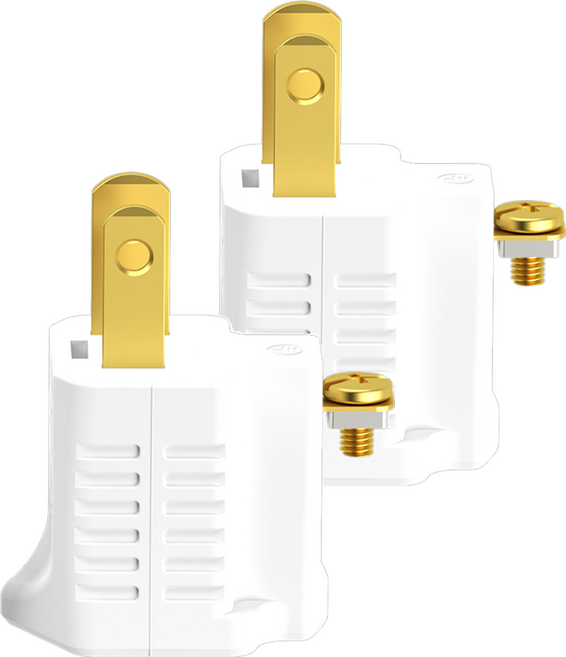 SUN JAKE 3變2轉接插頭2件組 YS-1011-2, 40.1mm, 白色, 1個