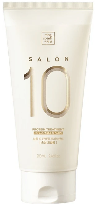 미쟝센 살롱10 단백질 트리트먼트 손상 모발용, 280ml, 1개 - 쿠팡
