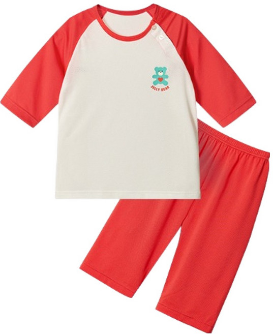 유니프랜드 아동용 젤리곰 쿨메쉬 7부내의 상하 세트