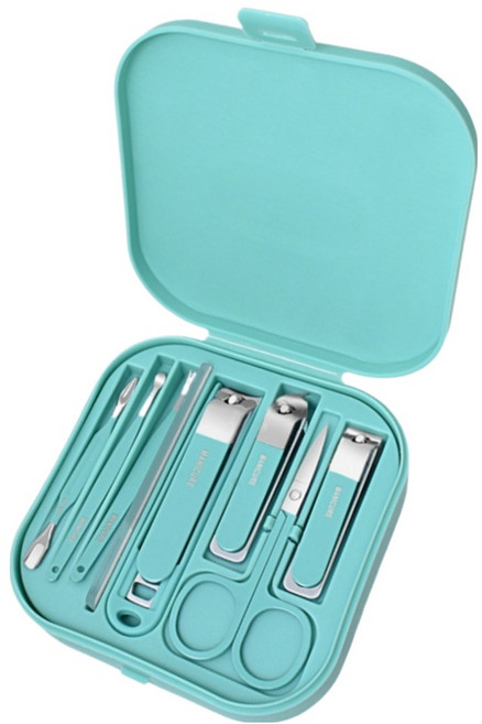 온온 컬러풀 고급 손톱깎이 8종 세트, 1세트, 민트