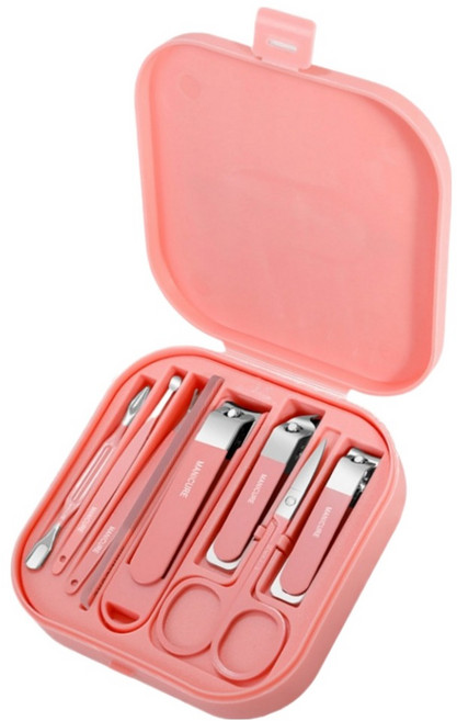 온온 컬러풀 고급 손톱깎이 8종 세트, 1세트, 핑크