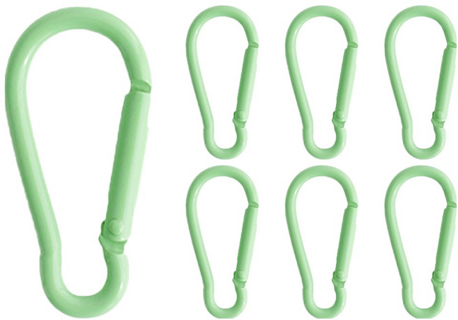 yarna 컬러 카라비너 키링, 연그린, 7개