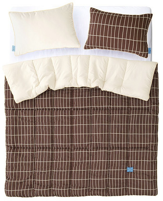 믹스앤매치 리틀맨션 체크 먼지없는 차렵 침구 세트