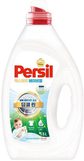 퍼실 딥클린 엑스퍼트 베이비젤 액체세제 겸용, 1개, 1.5L