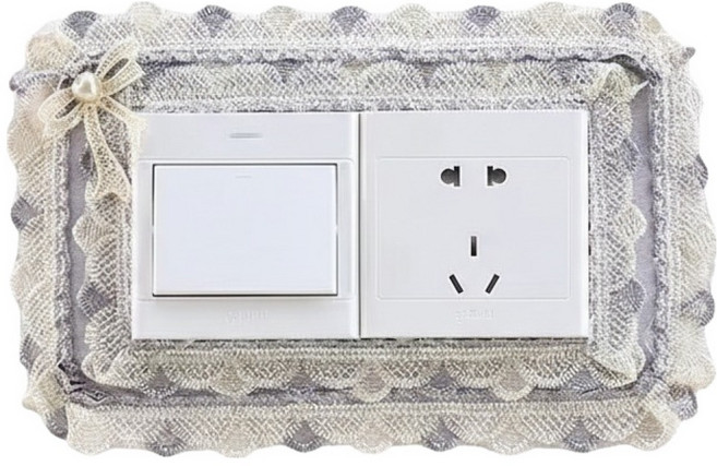 스마일깨비 센스있는 패브릭 수납 스위치 커버스티커, 타입 J