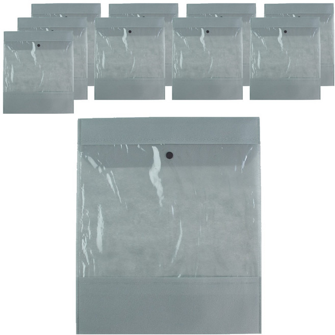 마켓피아 의류 먼지방지 불투명 정리 보관 커버 회색, 10개, 1개입