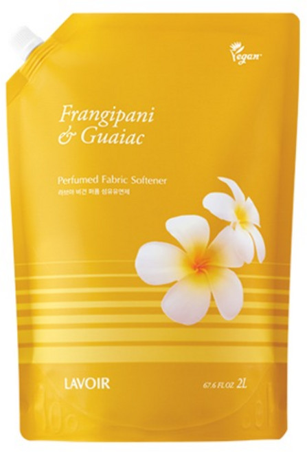 라브아 퍼퓸 초고농축 비건 섬유유연제 프랑지파니 앤 가이악 리필, 2L, 1개
