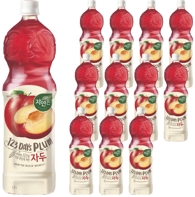 자연은 자두 음료, 12개, 1.5L