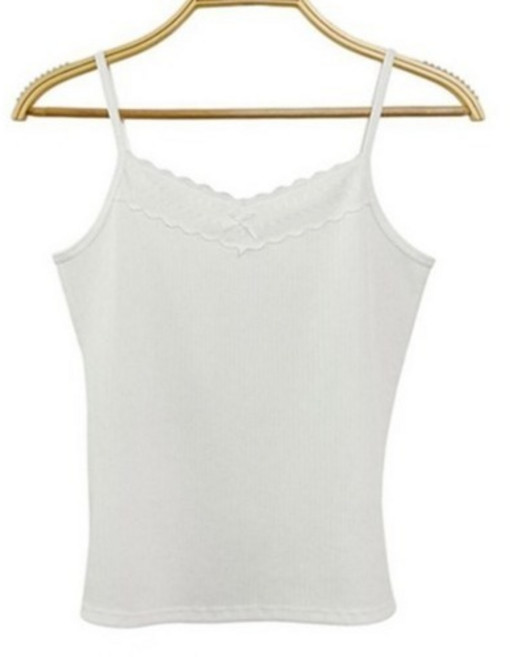 린다샵 여성용 나카봄 러블리 레이스 리본 이너 끈나시 cpns1269k62